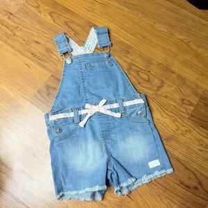 7 For All Mankind Baby Blue Jeans Denim Overalls 12 Months Infant Toddler Girl